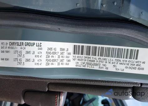 2014 Jeep Cherokee Trailhawk из США, поврежденный, VIN 1C4PJMBS6EW268072